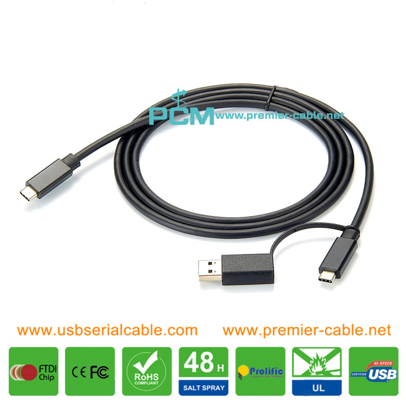 2-in-1 USB-C USB3.0 Thunderbolt USB4.0 Cable