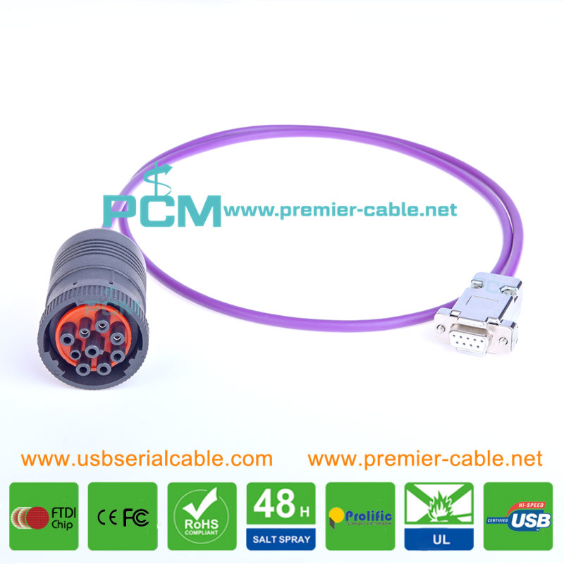 SAE J1939 to DB9 Vehicle ELD Cable