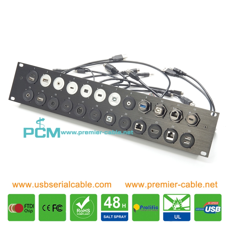 Patch panel 2U High with 24 D-Series connector